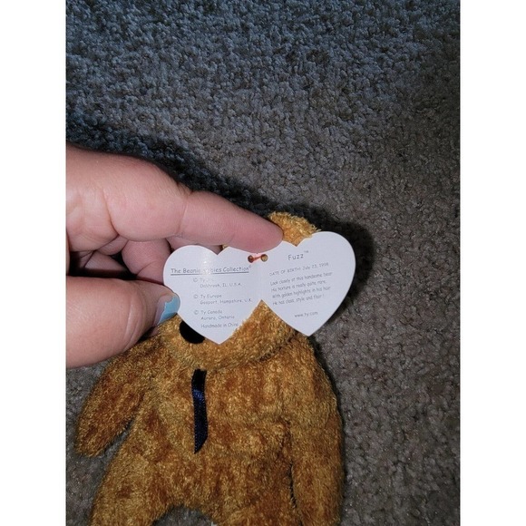 1999 RARE TY Original Beanie Baby Fuzz Plush Toy Collectible - Picture 2 of 5